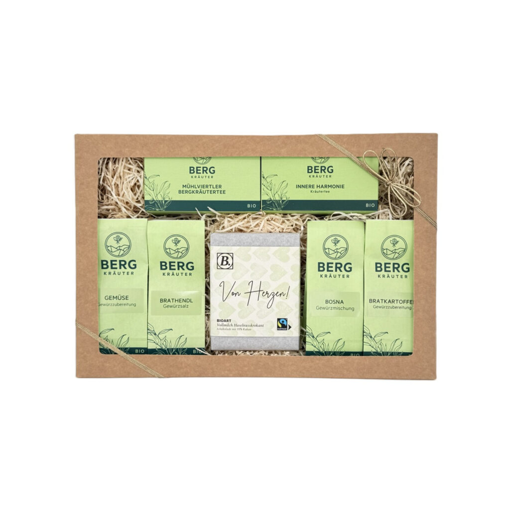 Geschenkset "Von Herzen": Bio-Produkt aus dem Mühlviertel