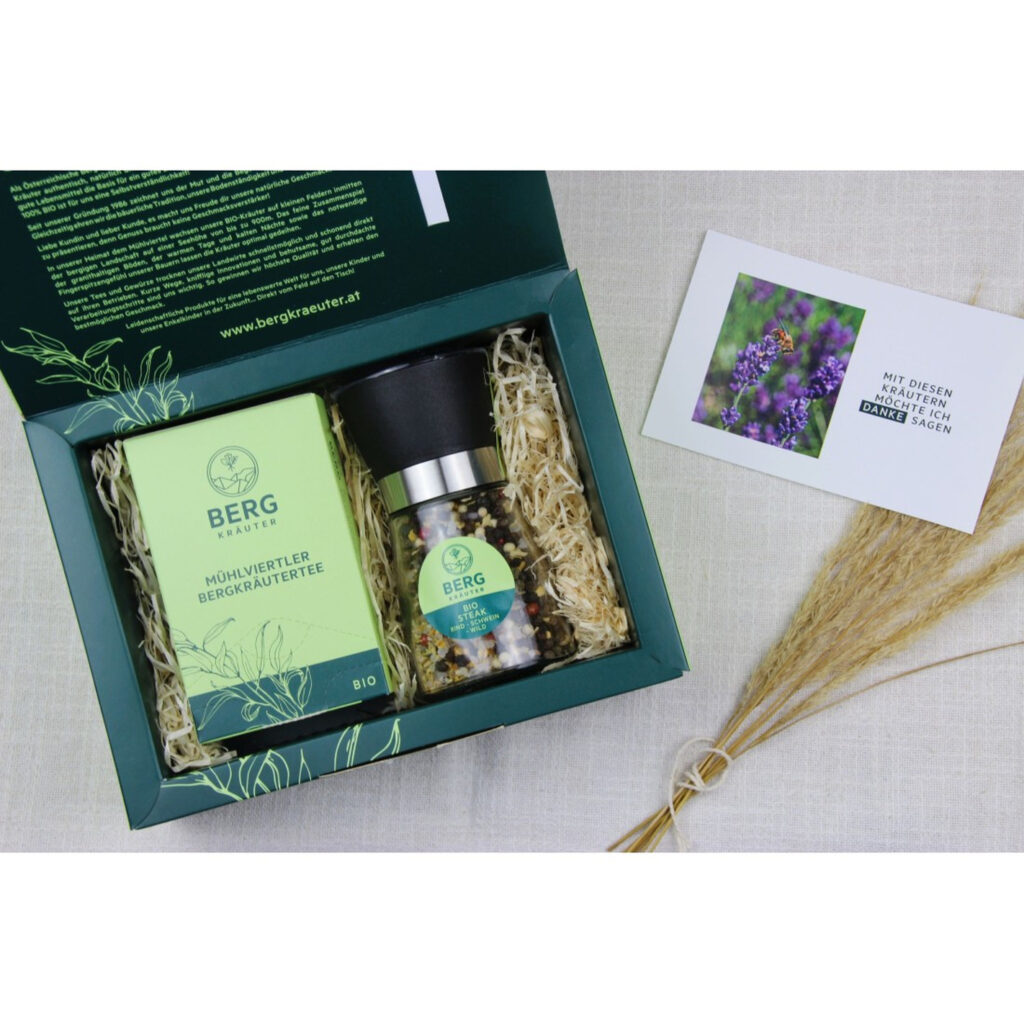 Geschenkbox "Dankbarkeit": Bio-Produkt aus dem Mühlviertel