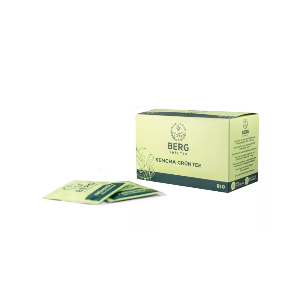 Grüntee Sencha Doppelkammer-Teebeutel: Bio-Kräutertee aus dem Mühlviertel
